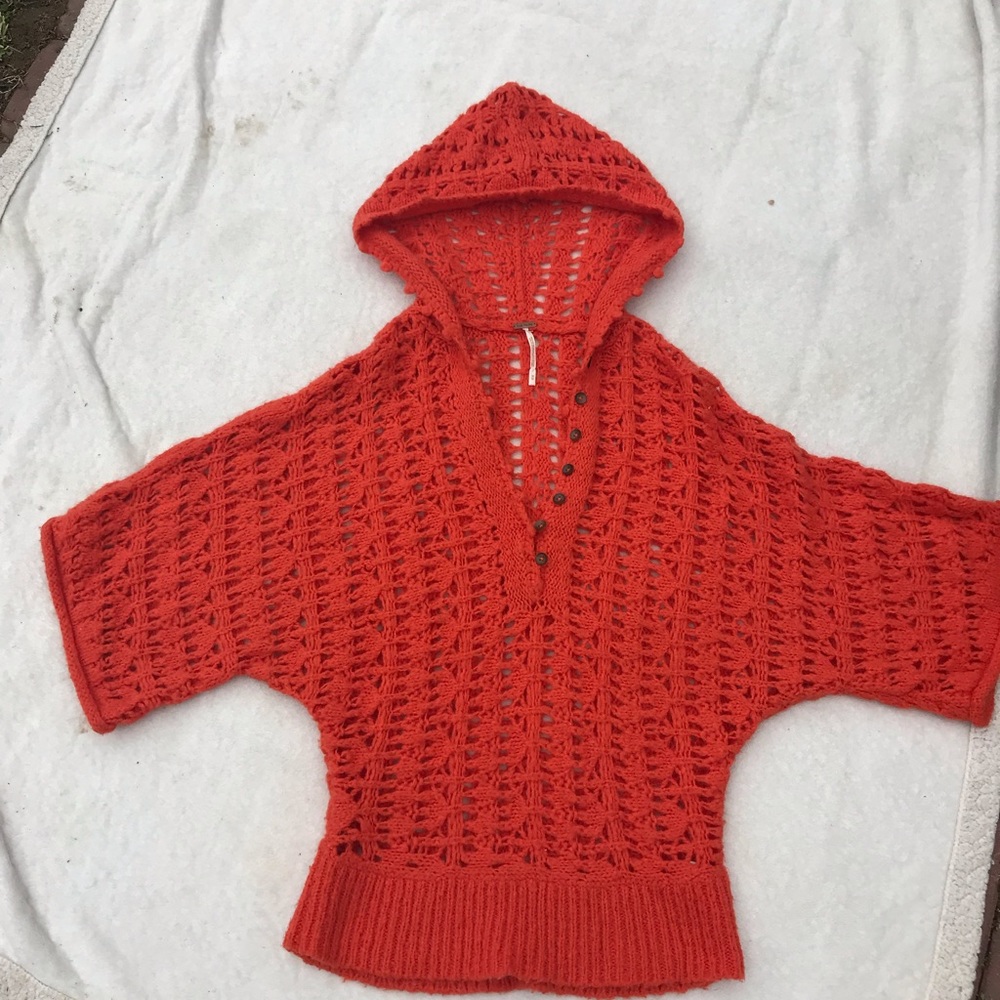 Free People orange sweater